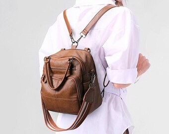 leather bolsa backpack convertible
