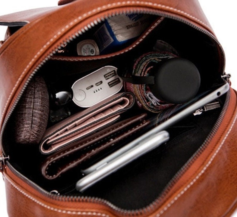 Mini Backpack Purse Vegan Leather Backpack Women Leather Etsy