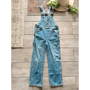 Route 66 Y2K YOUTH Denim Overalls Vintage Size 8 Adjustable Bibs 100% Cotton
