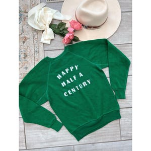 Vintage 1960s/1970s Sears Acrylic “Happy Half A Century” Pullover S
