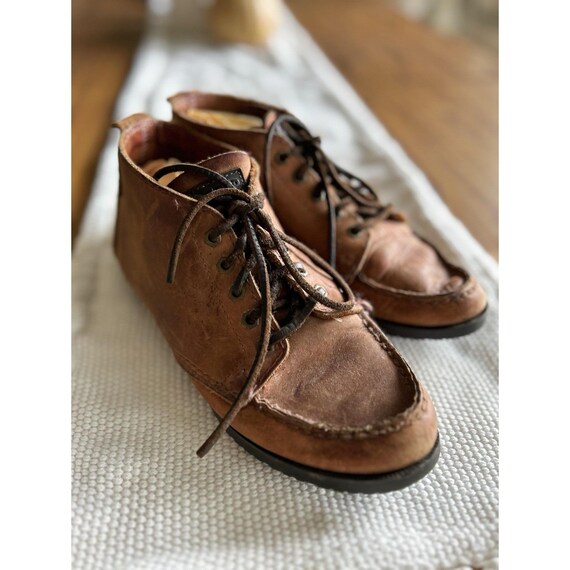Vintage Eastland USA Leather Mid Oxfords Brown Boots USA  display picture 1