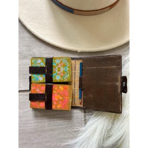 1960s/70s Bridge Card Game Set Psychedelic Cards + Rump Leather Holder