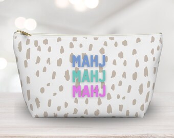 Bolsa para fichas de Mahjong: moderna y colorida bolsa organizadora para juegos nocturnos.