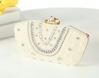 Mode perle strass pochettes de mariage sac de soirée sac à main de mariée sac de mariée pochette de mariage cadeau de mariée robe de mariée sac