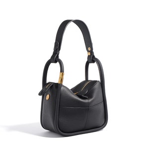 Sac fourre-tout tendance en cuir véritable sac à main de luxe personnalisé femme sac en cuir sac à bandoulière mode cadeau d'anniversaire cadeau d'anniversaire tendance Black