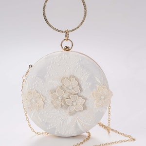 Embroidery Wedding Vintage clutches Evening bag Floral Bridal Purse Bridal Bag Clutch Wedding Bridal Gift Wedding Dress bag zdjęcie 4