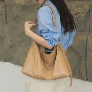 Light Luxury Large Leather Tote Bag, Genuine Leather Commuter Bag, Shoulder Bag, Underarm Bag, Personalized Gifts, Birthday Gifts