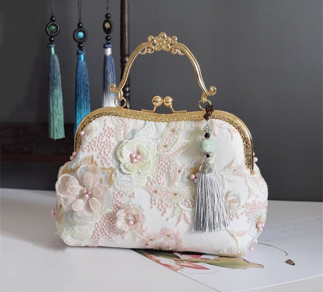 Baagecha Designer Hand Embroidered Wedding Belt Bag For Women