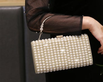 Pearl Clutches & Evening Bag,Women Beaded Clutch Bag,Weddings Party Bag,Bridal Bag,Bridal Purse,Pearl Bag,Pearl Beaded Bags,Christmas Gifts