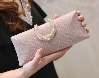 Pochette da sposa alla moda in oro e borse da sera Banchetto Frizione da sposa per matrimonio Prom Party Frizione da sposa Borse da sera per feste Regali nuziali per matrimoni