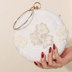 Embroidery Wedding Vintage clutches Evening bag Floral Bridal Purse Bridal Bag Clutch Wedding Bridal Gift Wedding Dress bag zdjęcie 2