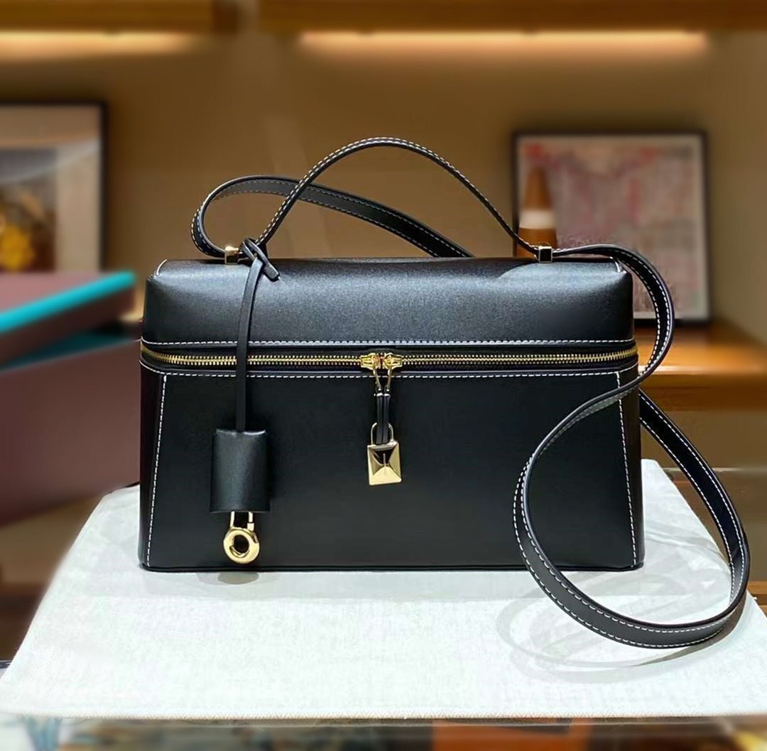 Retro Cowhide Box Bag,luxury Square Handbag,leather Portable Shoulder ...