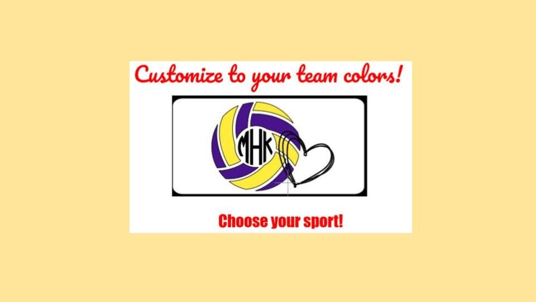 Personalized Sport License Platemonogram and Heart Etsy