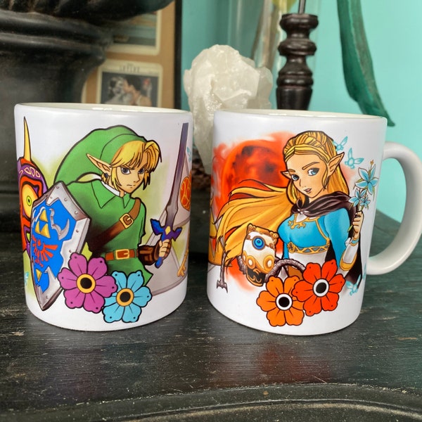 Lot de 2 mugs Zelda Link Nintendo jeux vidéo