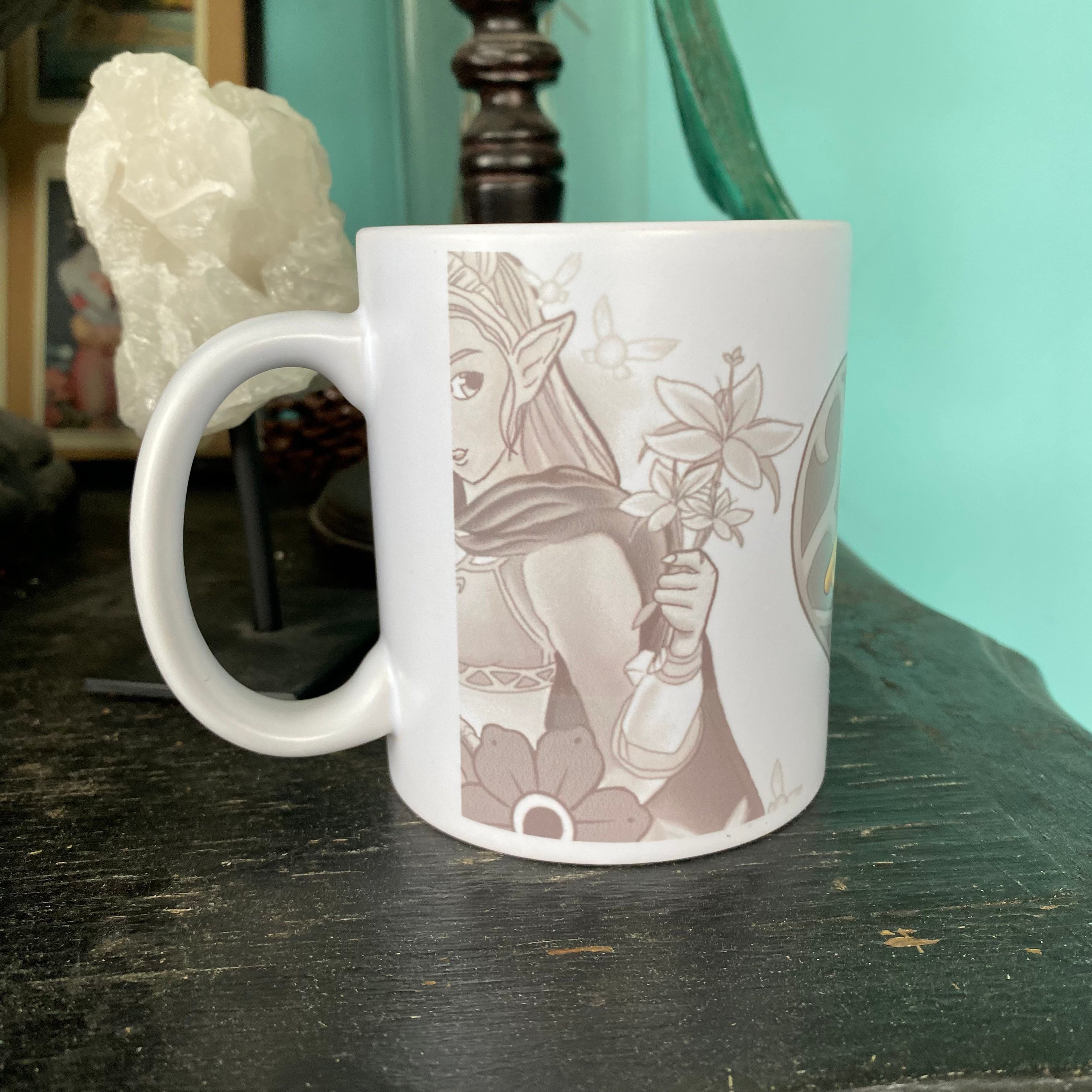 Zelda Sculpted Mug Cold Cast Resin Construction,