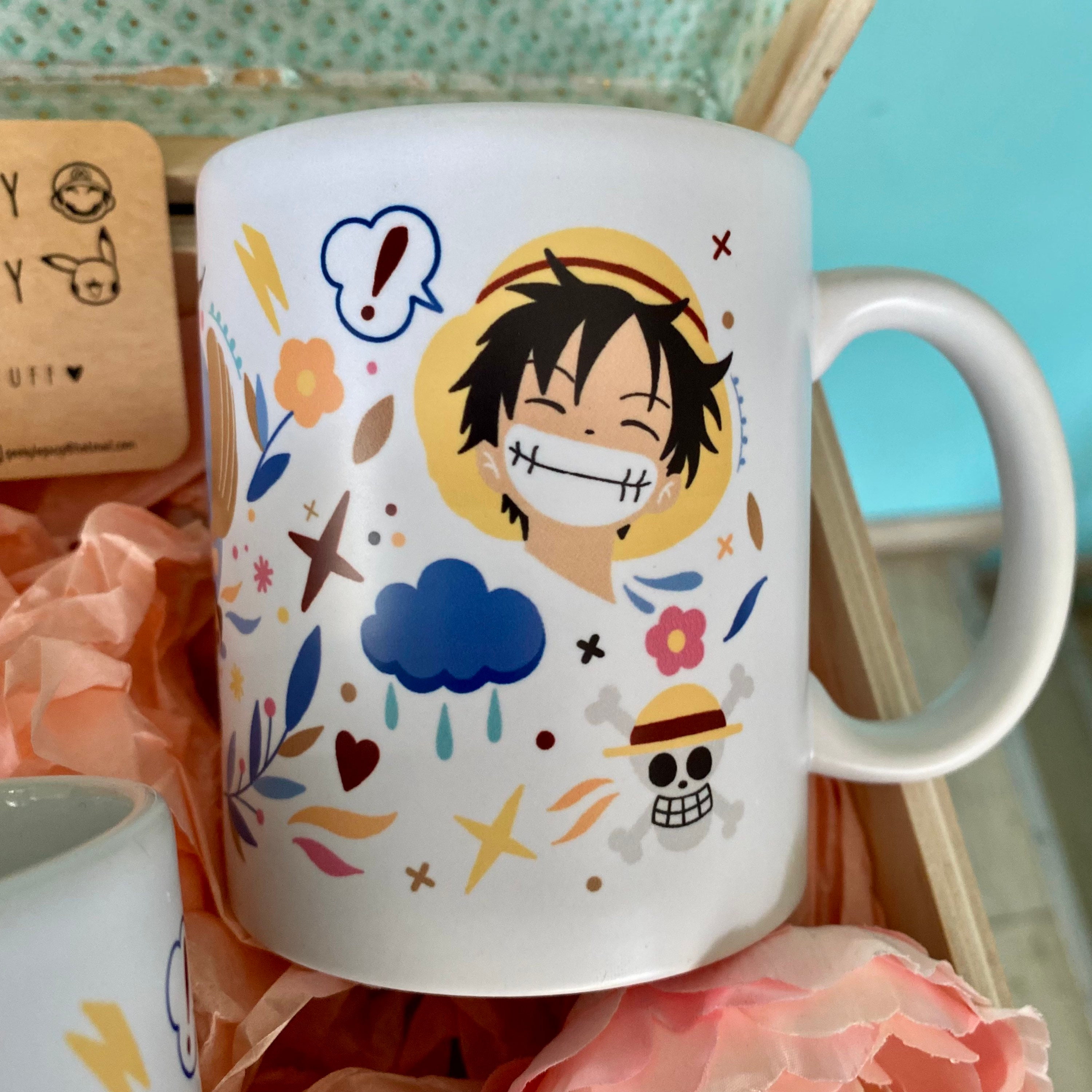 Popular Anime One Piece Monkey D. Luffy grande lindo tazas de  té, café : Hogar y Cocina