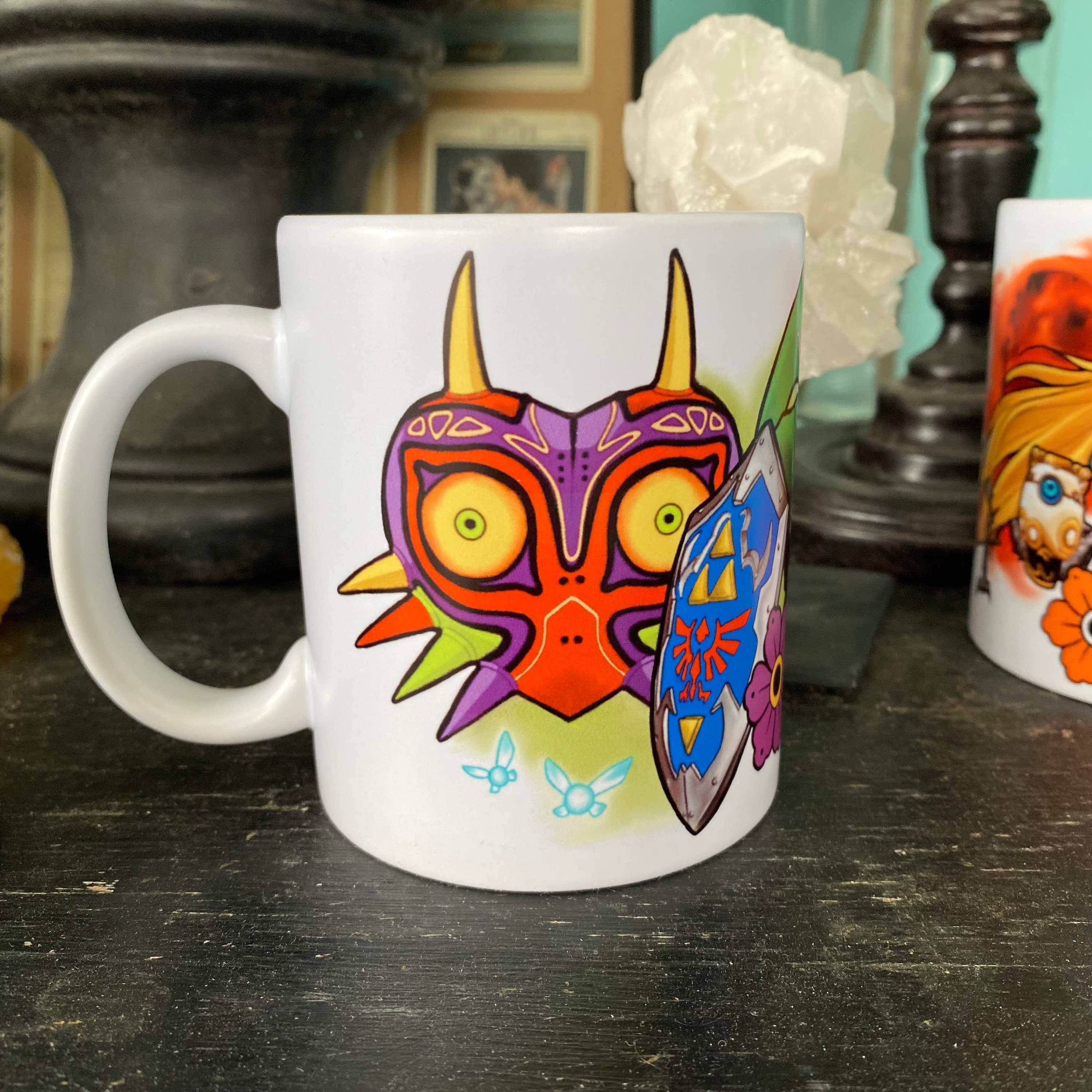 Zelda Sculpted Mug Cold Cast Resin Construction,