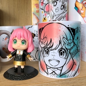 Anya Forger Spyxfamily anime mug. Sold individually. Or add it to a set of 3.