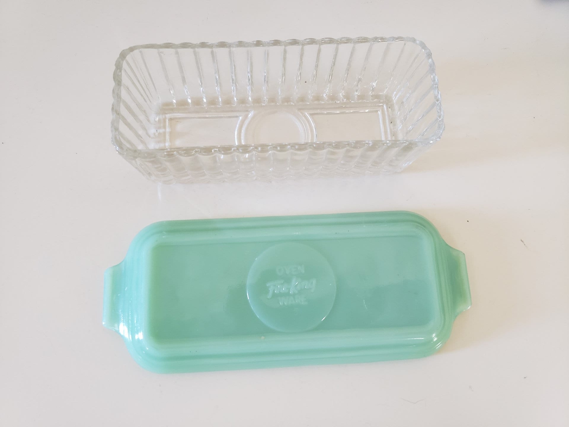 Jadeite Fire King Butter Dish & Lid 1/4 Pound Vintage Etsy