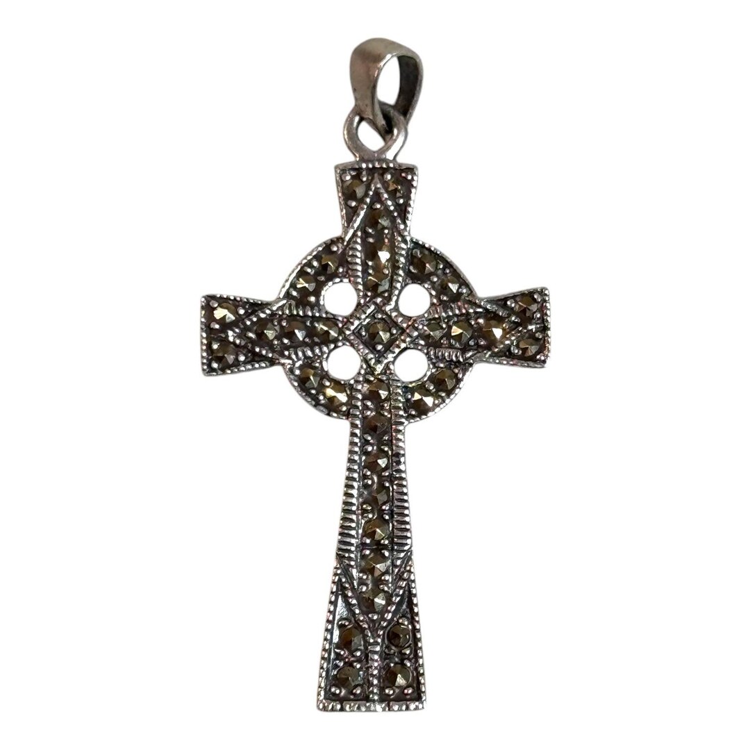 Celtic Relgious Christian Cross Pendant Sterling Silver 925 Tiny ...