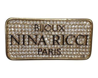 Vintage Belt Black 90s Nina Ricci Paris Beaded Evening Wear  display picture 2