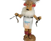Vtg Native American quot Hummingbird quot Kachina Doll Artisan Signed EE HOPI Katsina
