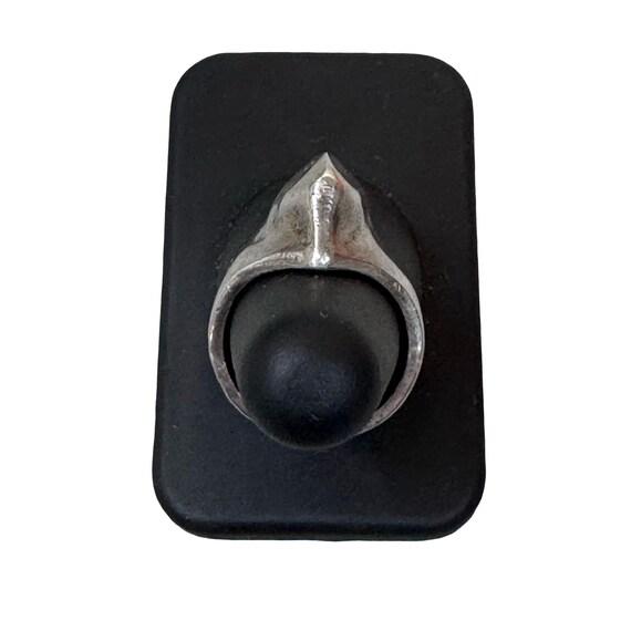 Vintage Solid Silver Statement Ring Size 5 Geomet… - image 8