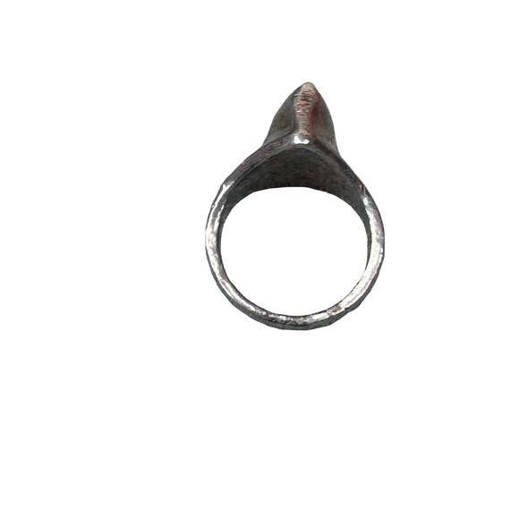 Vintage Solid Silver Statement Ring Size 5 Geomet… - image 4
