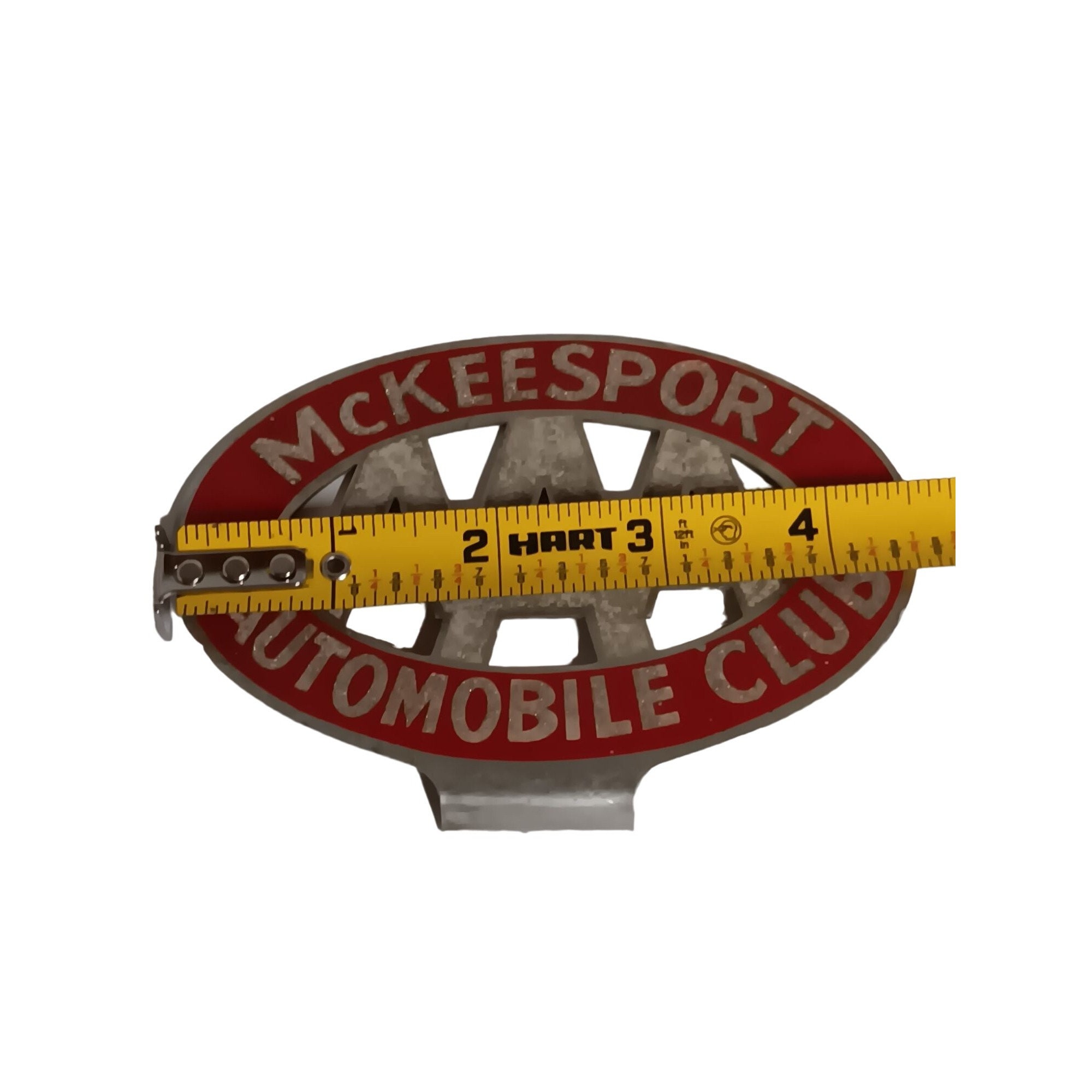 Vintage Mckeesport AAA Automobile Club License Plate Topper Metal