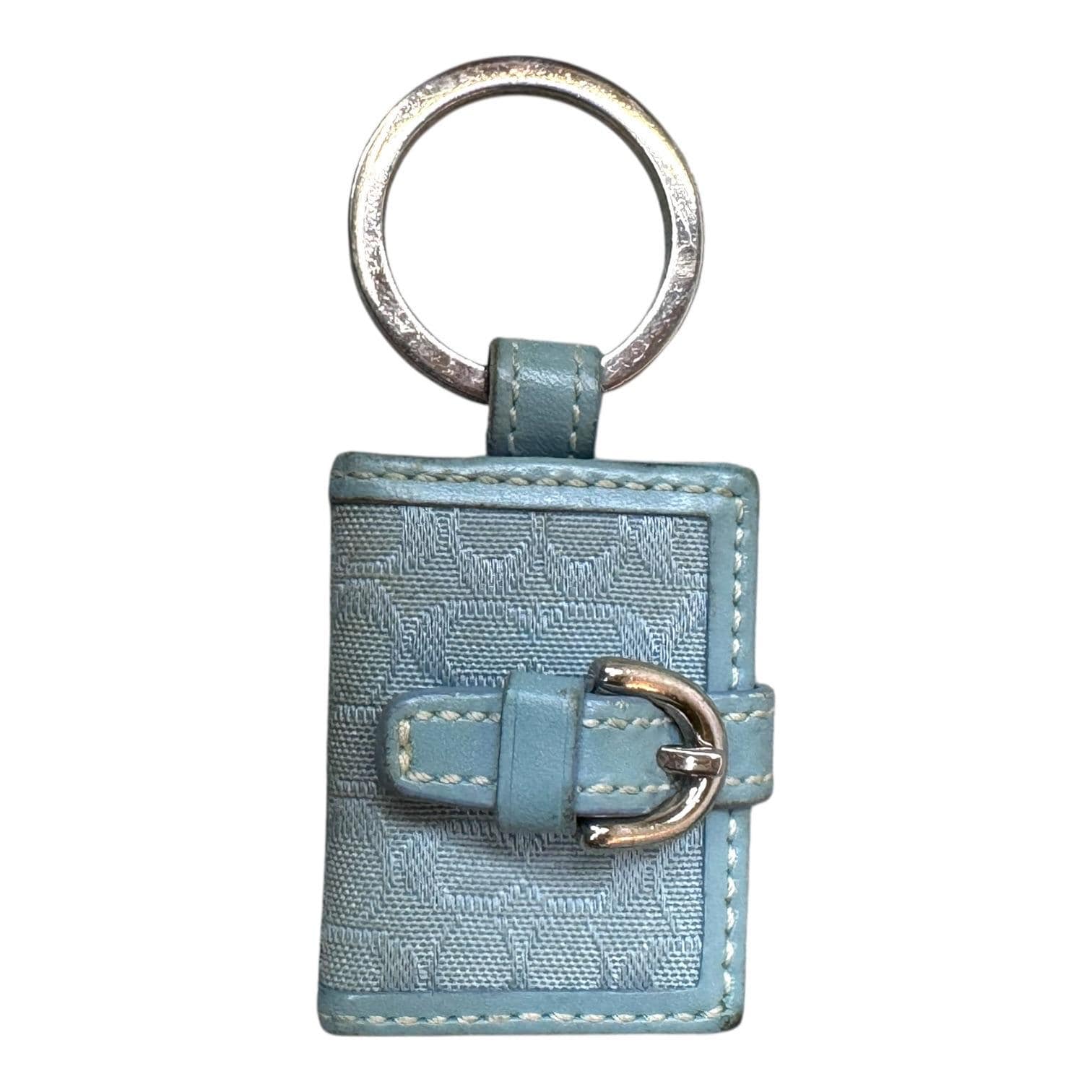 Vintage Coach Y2k Mini Picture Frame Bag Charm Key Chain Blue on