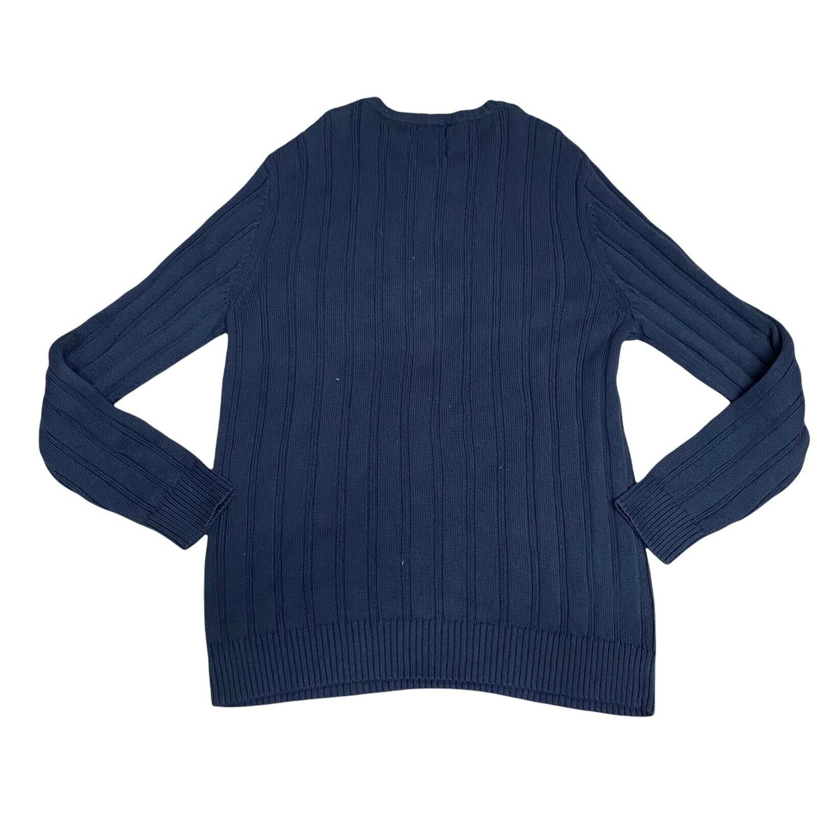 Nautica Navy Blue Cableknit Fisherman 