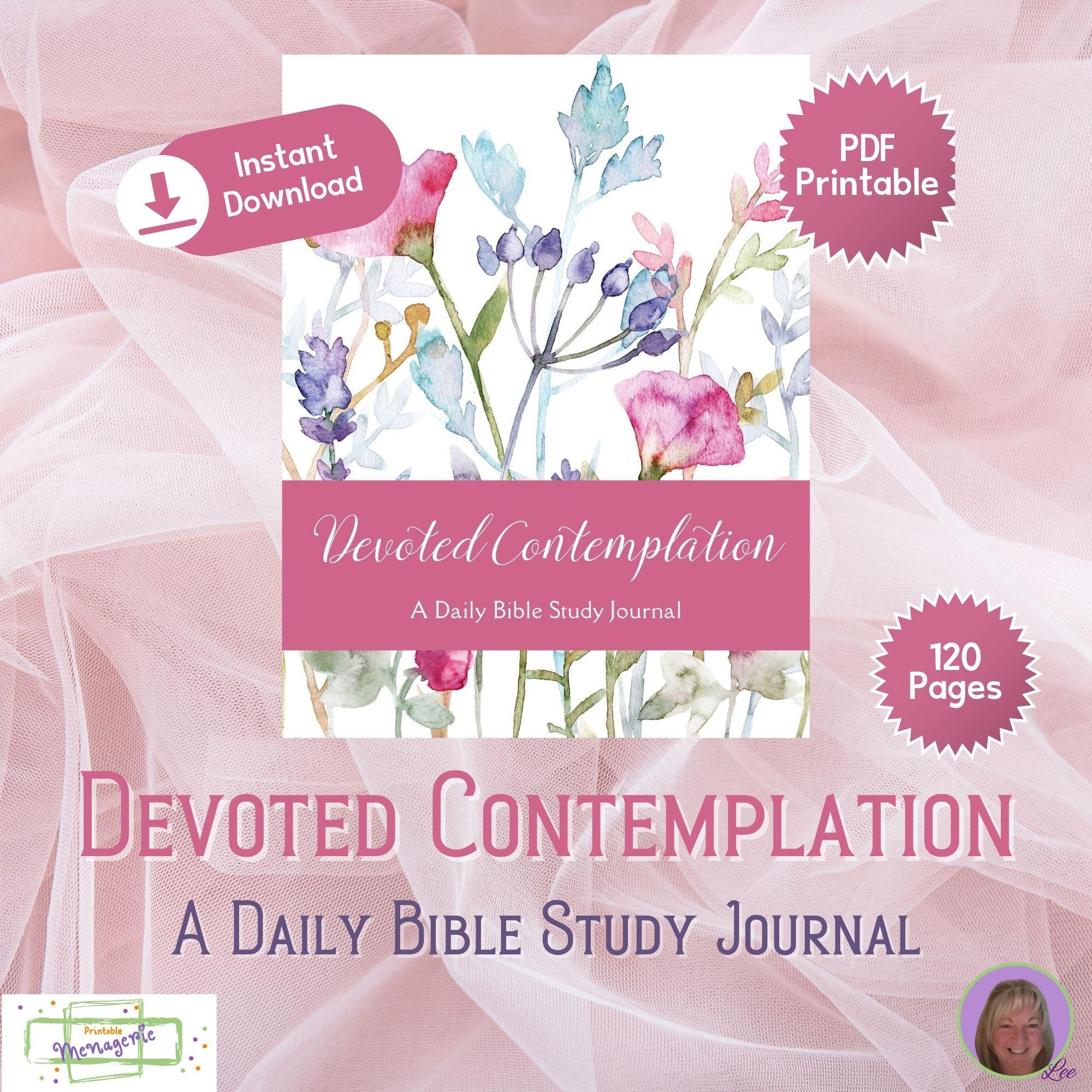 Contemplation Scripture Devoted Contemplation - A Daily Bible Study Journal - INSTANT DOWNLOAD ...