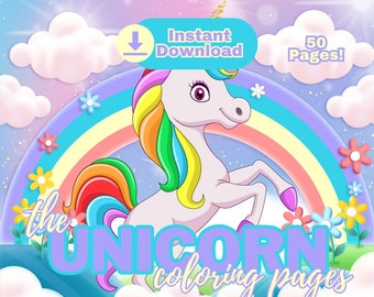 Unicorn Coloring Bundle Boredom Buster Screen-Free Activity - INSTANT DOWNLOAD - Personal Use