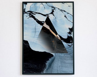 Modern Landscape Digital Art Print, Inverted Photo, Desert Wall Print, Digital Download, Abstract Modern Wall Art