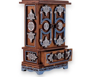 Elegant Mini Storage Cabinet. Laser cut files:  SVG, PDF, DXF. Digital product.