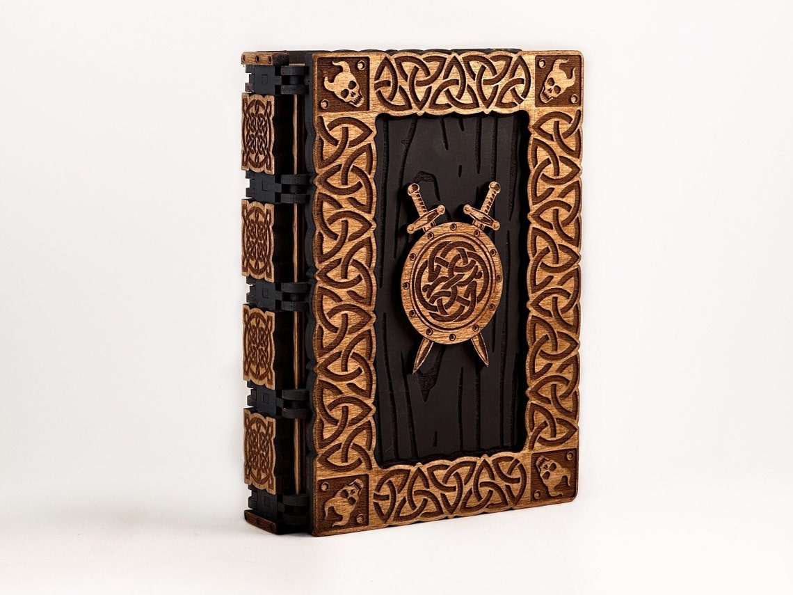 Viking Book Box Plan. 3mm, 1/8 Inch (3.175mm), 3.6mm, 4mm, 4.5mm. Laser ...