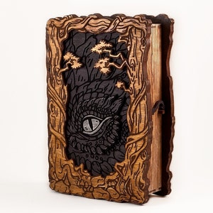 План коробки Dragon Book. 3 мм, 1/8 дюйма (3,175 мм), 3,6 мм, 4 мм, 4,5 мм. Файлы лазерной резки AI, SVG, CDR. Цифровой продукт