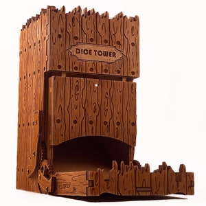 Laser Cut Würfelturm für Brettspiele und Kartenspiele. Laserschnitt-Dateien SVG, PDF. Digitales Produkt.