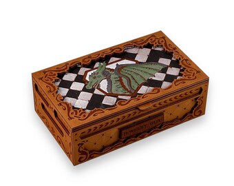 ドラゴンボックスプラン。3mm、1/8インチ（3.175mm）、3.6mm、4mm、4.5mm、5mm。レーザーカットファイルはSVG、PDF、CDR形式。デジタル製品。