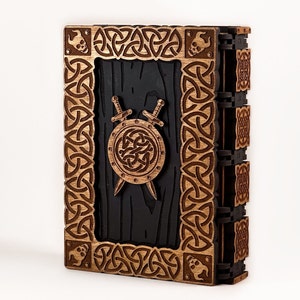 Viking Book Box Plan. 3mm, 1/8 inch (3.175mm), 3.6mm, 4mm, 4.5mm. Laser cut files AI, PDF, CDR. Digital product