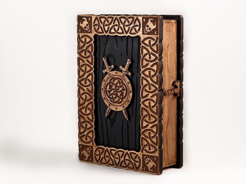 Viking Book Box Plan. 3mm, 1/8 Inch (3.175mm), 3.6mm, 4mm, 4.5mm. Laser ...