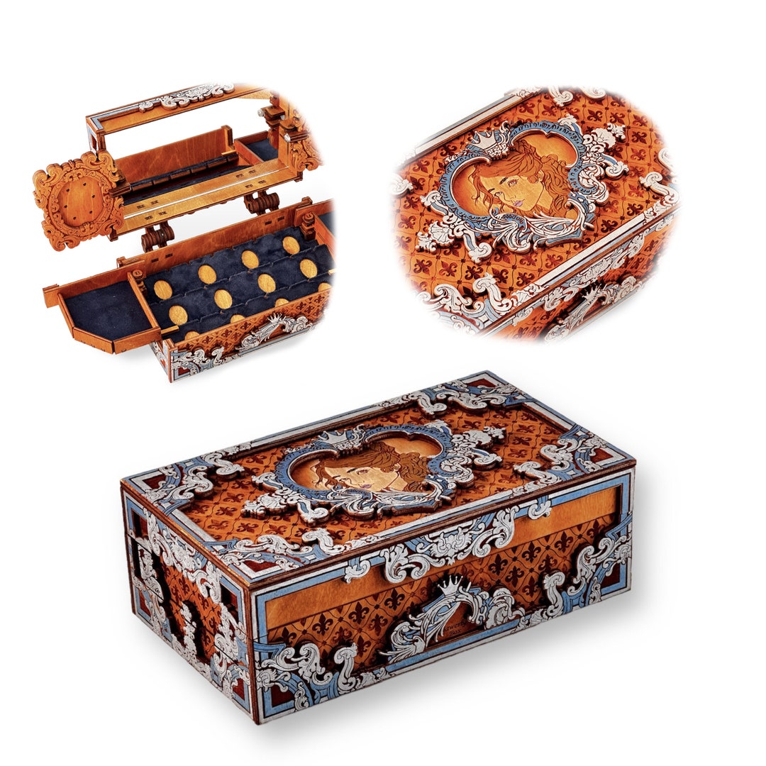 Princess Jewelry Box. Laser Cut Files SVG, PDF, CDR. Digital Product