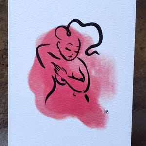 Carte Octobre rose femme
