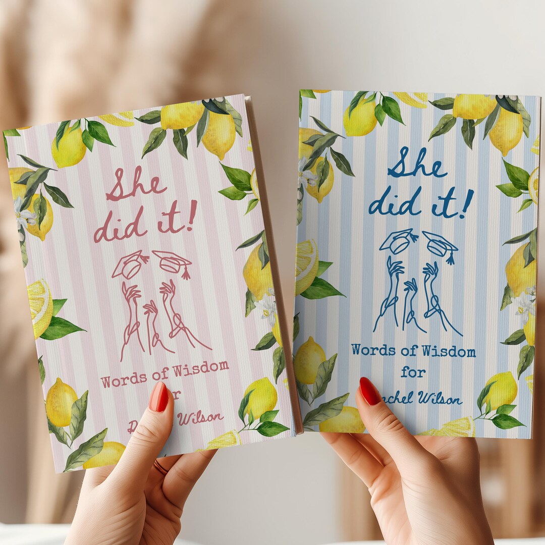 Custom Graduation Advice Journal, Class of 2026 Grad Party Book ...