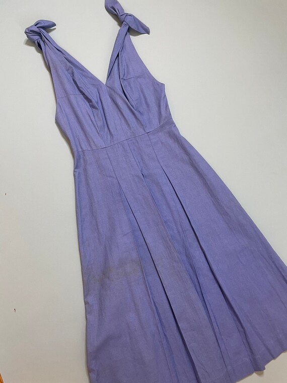 Vintage Deadstock 1940s 1950s Chambray Dress Sundr