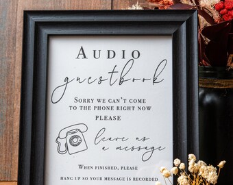 Libro de visitas en audio para bodas (solo impresión)