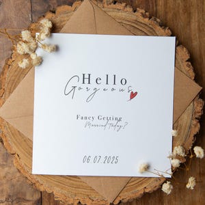 Olá, linda! Quer se casar hoje? Cartão de casamento/Data personalizada