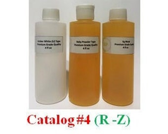 Catalog #4 (R To Z) Impression Oil of Designer Scented Fragrance Oil for Body, Candles, Soaps, Incense, Perfume or Burning Oil.