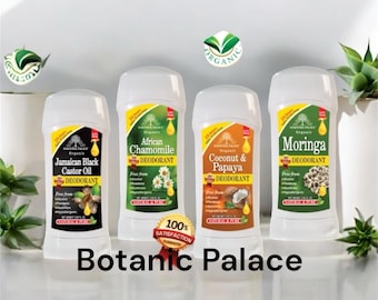 Organic Unisex Deodorant For Men and Women / Aluminum Free / Alcohol Free / Hypoallergenic / Natural & Paraben Free By Essential Palace
