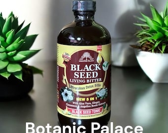 Organic Black Seed Bitter 16 oz Size Glass Bottle. Other Varieties Available Vegan Gluten Free  By Essential Palace.
